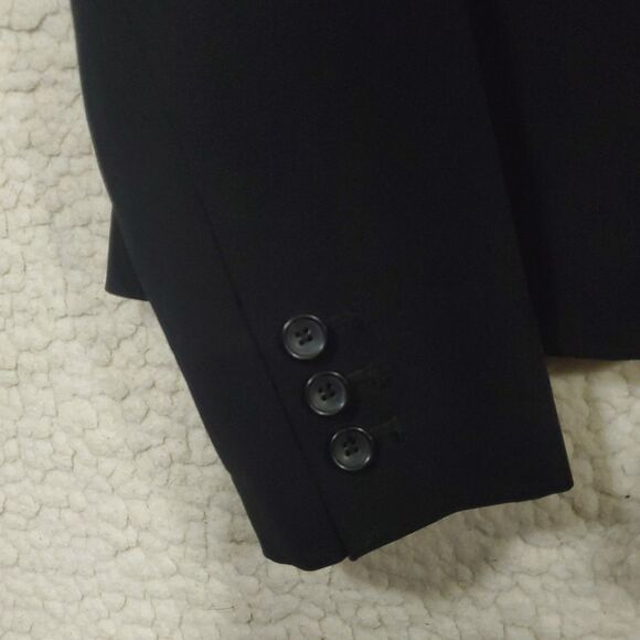 Worthington Blazer Women PS Petite Black One Button Collared Long Sleeve Lined - Picture 9 of 13